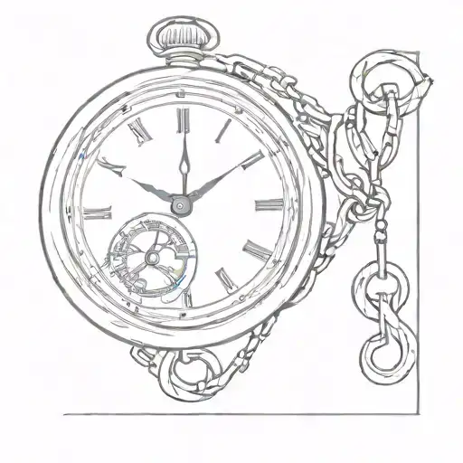 Pocket Watch Chain In The Shape Of Gemini