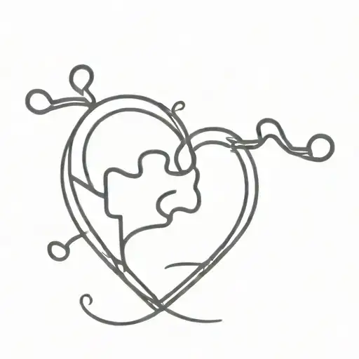 Broken Puzzle Piece Heart Falling Apart