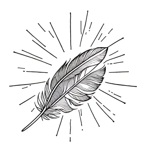 Best Friend Geometric Raven Feather In Sunbeam