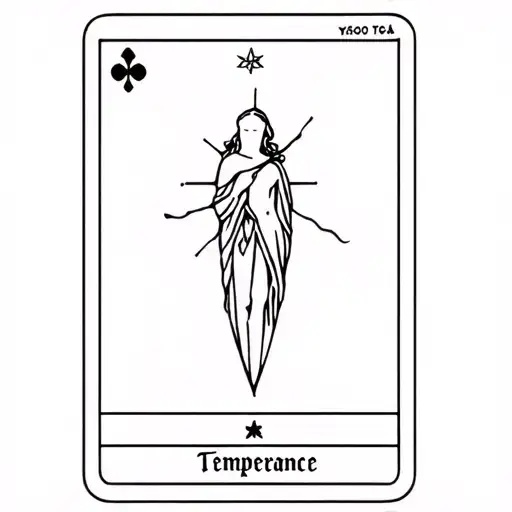 Temperance Tarot Card Line