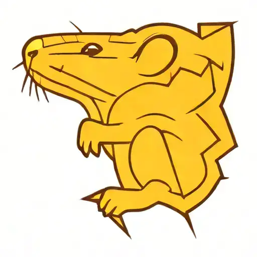 Rat With Lightning Bolts