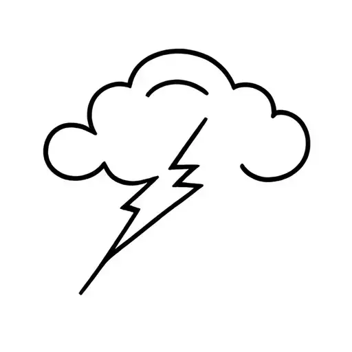 Storm Cloud And Lightning Bolt