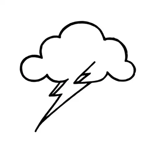 Storm Cloud And Lightning Bolt