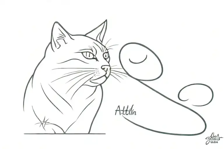 Persion Cat With The Name Ajith Written Inside Representing The Client's Love