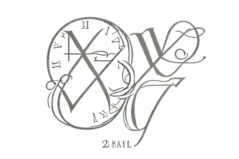 Two Roman Numeral Dates Blended Together