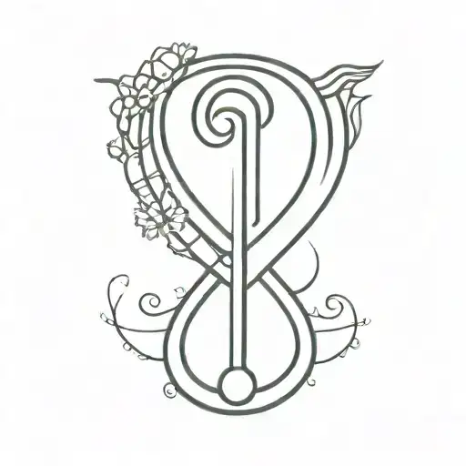 Semicolon With Harp Surrounded