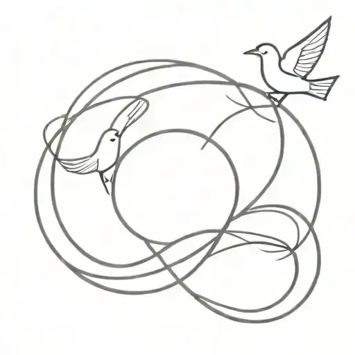 B G And Infinity Symbol And Bird