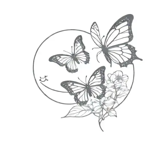 Half Moon And Butterfly