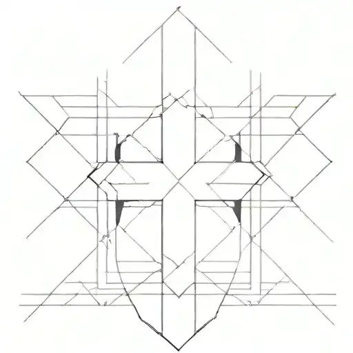 A Geometric Pattern Incorporating A Cross Symbol