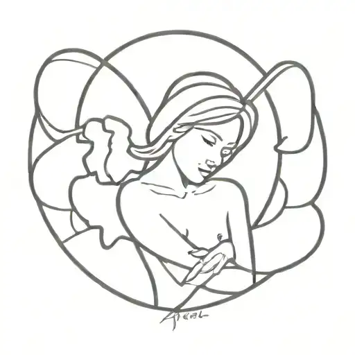 Angel With A Look Of Anger And Hatred