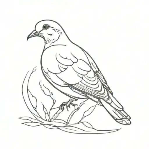 Abstract Mourning Dove