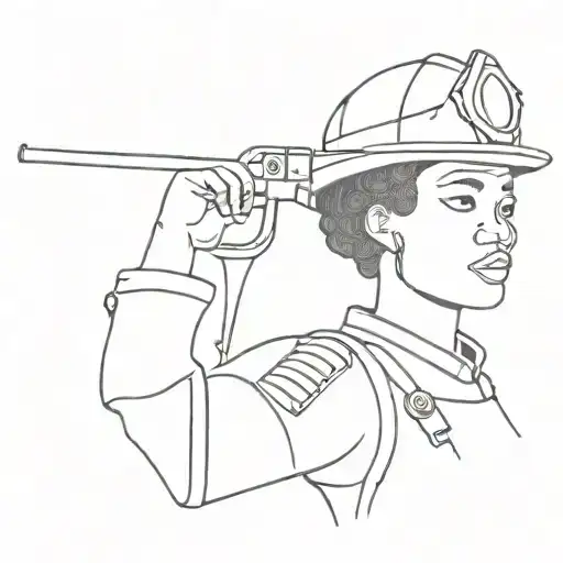 African American Woman That Is A Firefighter