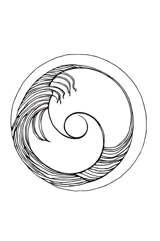 Wave Yin Yang Sun