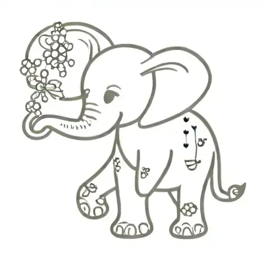 Elephant Playing With A Bee And Honeycomb