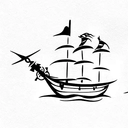 Pirate Ship With Fairy Wings