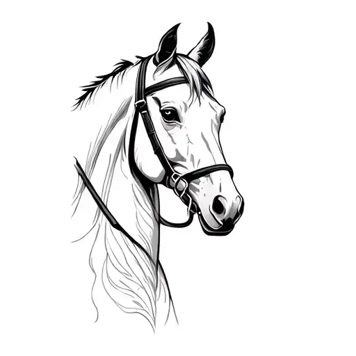 A Horse Wearing A Bridle