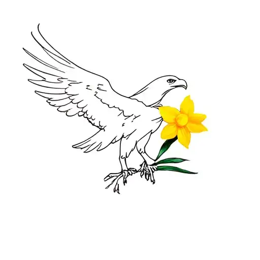 Eagle And Daffodil