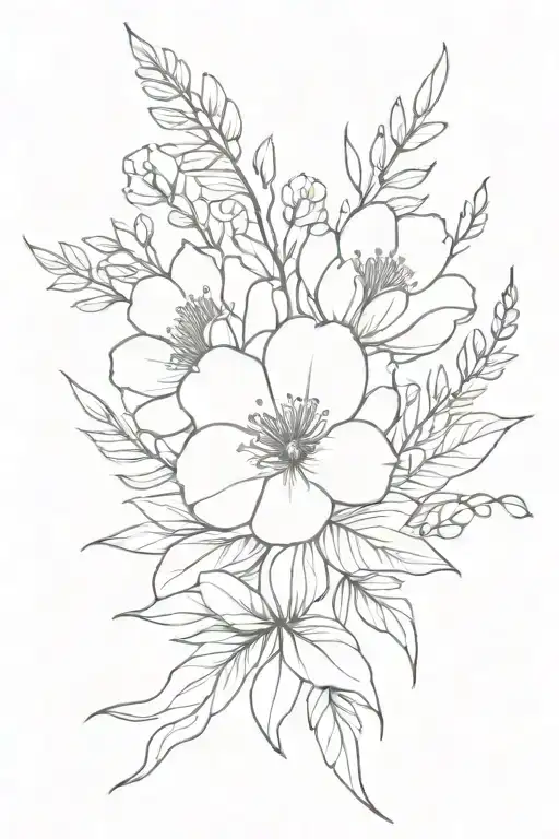 Bouquet Birth Flowers Jan Sept Aug 2 Nov