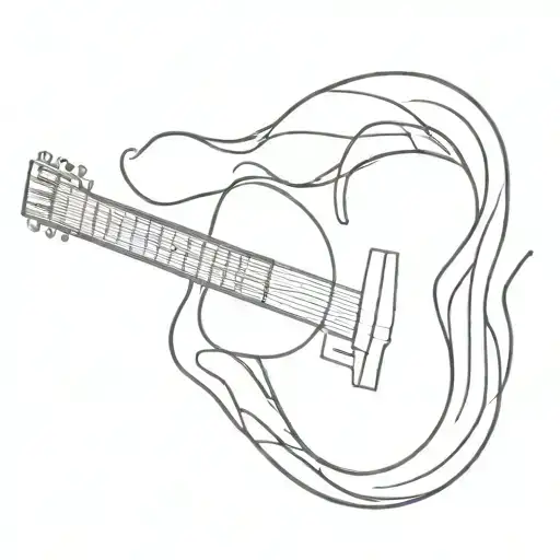 Acoustic Guitar One Line