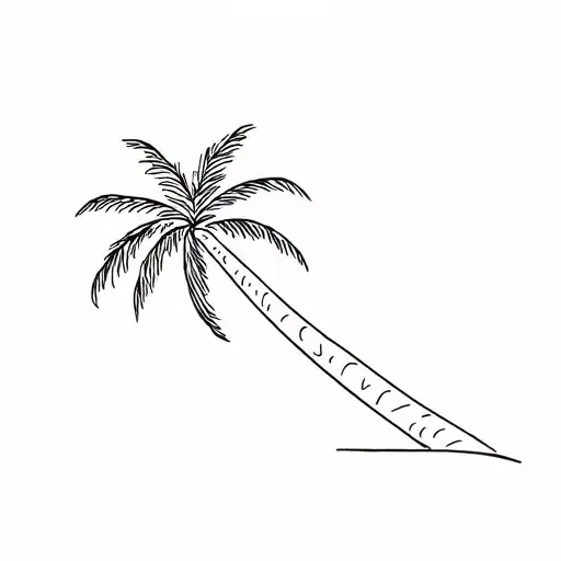 Palm Tree Fine Line