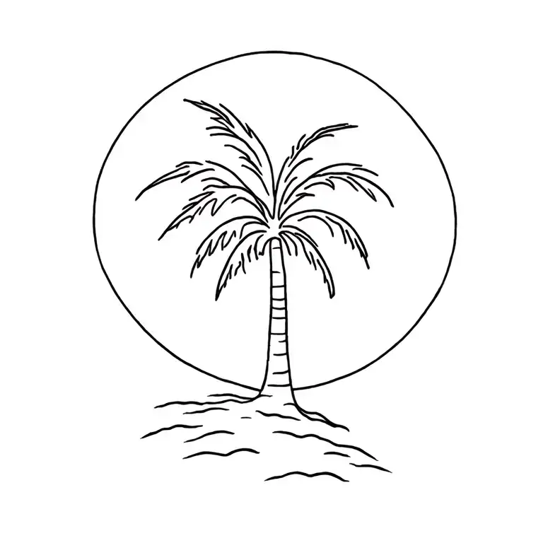 Fine Line Palm Tree