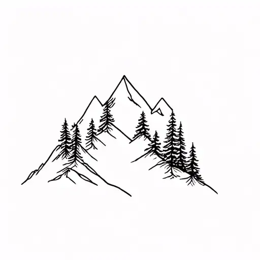 Mountain And Trees