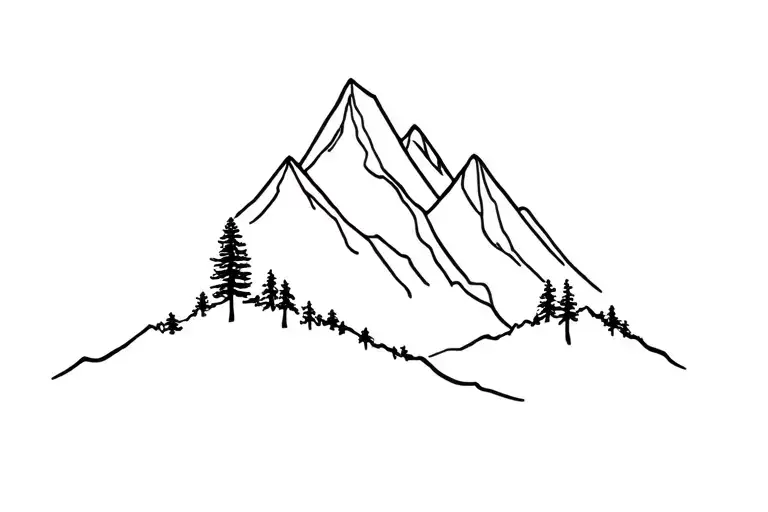 Mountain And Trees