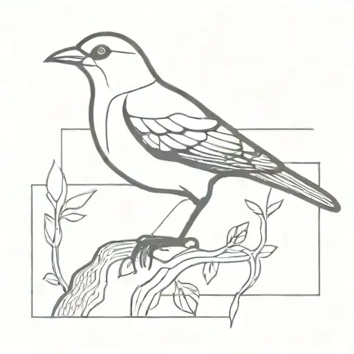 Chest Tattoo Of A Bird