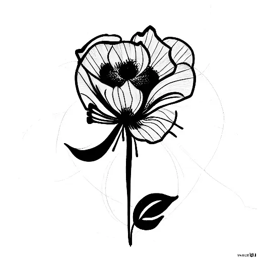 A Bouquet Of A Rose A Honeysuckle A Sweet Pea A Chrysanthemum And A Cosmos Flower