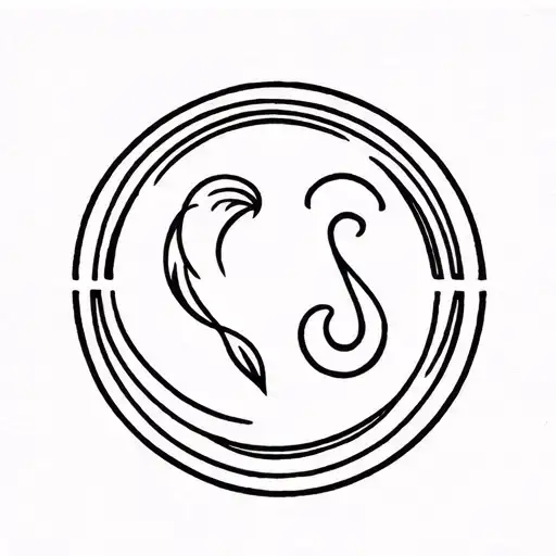 Leo And Aquarius Zodiac Signs Minimalistic