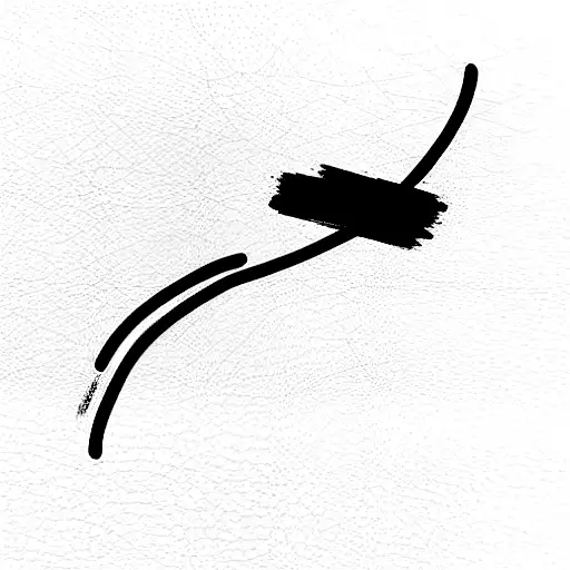 Abstract Minimalist Black Ink Brush Stroke