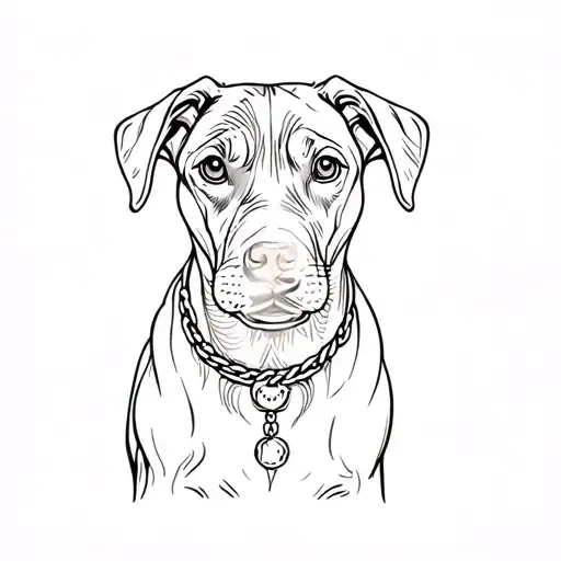 A Dog Wearing A Necklace