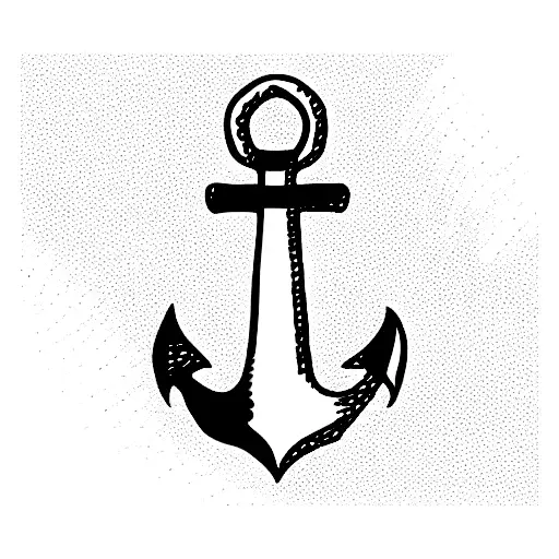 Anchor With Letters M And F