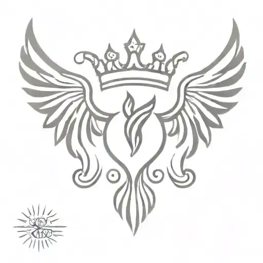 7 Point Crown With Wings