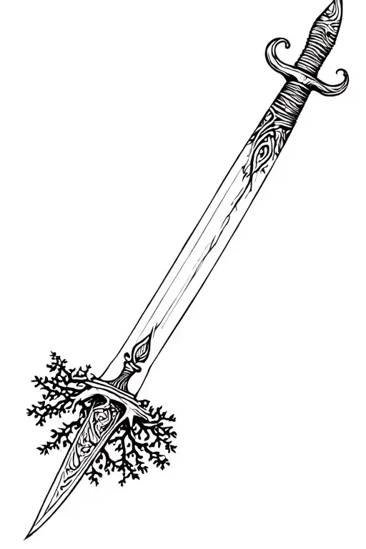 Sword With Tree Of Life Handle