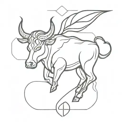 Taurus Zodiac Sign Intertwined