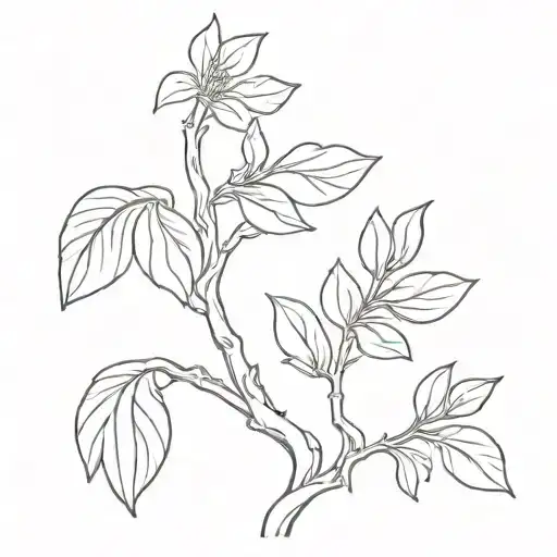 Small Tree With Banana Peels On The Branches