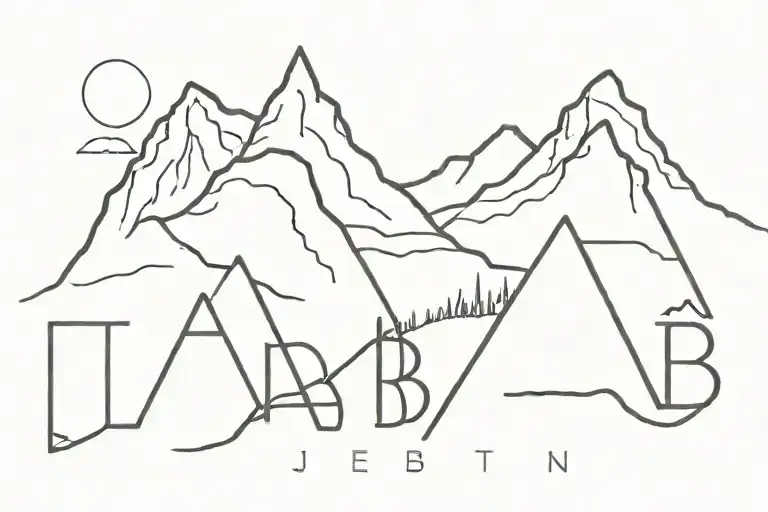 Mountain Incorporating Letters J E B