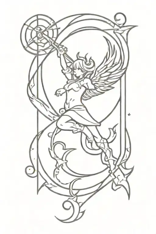 Fairytail Emblem Crossed Celestial Spirit Key Sagittarius