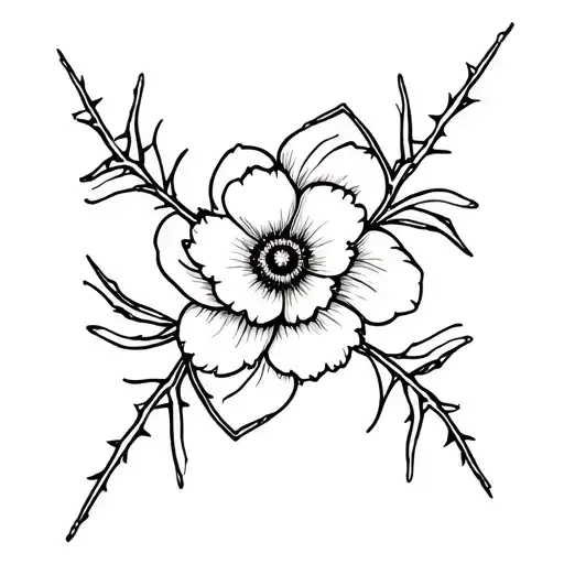 Flower And Thorns Wrapped