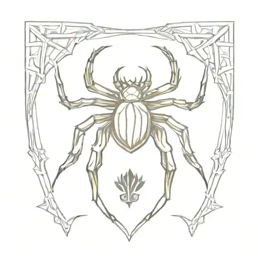Spider And Coats Of Arms Of Ukraine