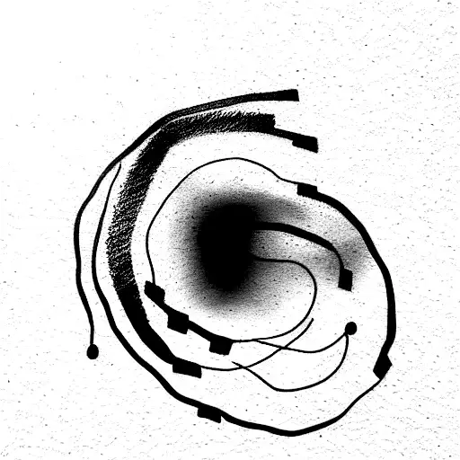 Streaks Of Black And Blue Paint