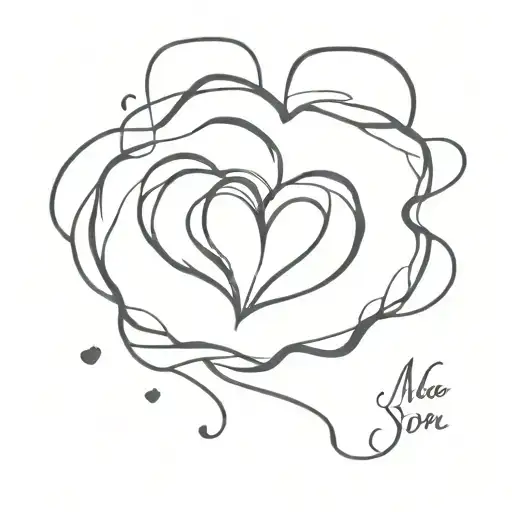 Thumbprint Heart With Quote For Mother And Son