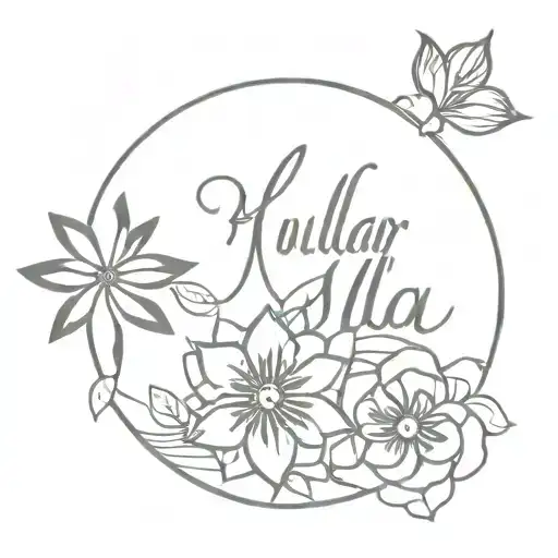 Word Kullar With Flowers