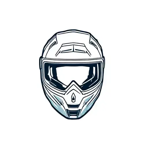 Motocross Helmet Combined With Imagery Of Travel And Adventure