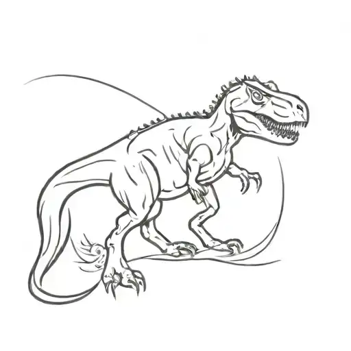 T-rex In Wedding Dress