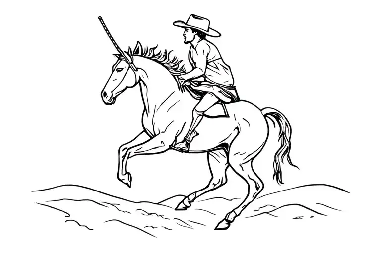 Cowboy Centaur Being Rided