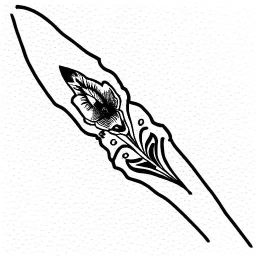 Roman Numeral Three With Lily