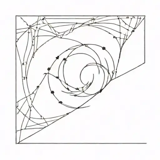 Broken Circle Made From Stitching