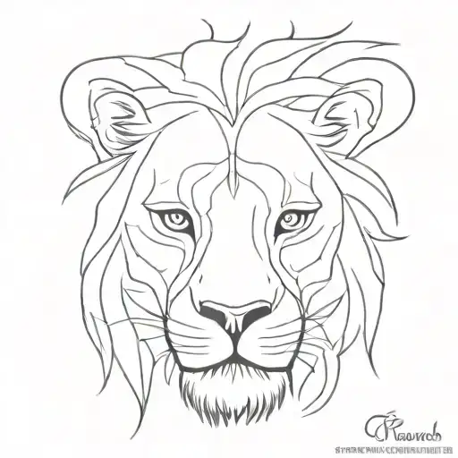 Lion Warriour Skull Realistic Portrait